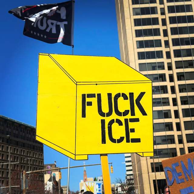 Scenes from No Kings III, downtown Baltimore. 

#baltimoresaltbox #nokings #fuckice #thisiswhatasaltboxlookslike #baltimore